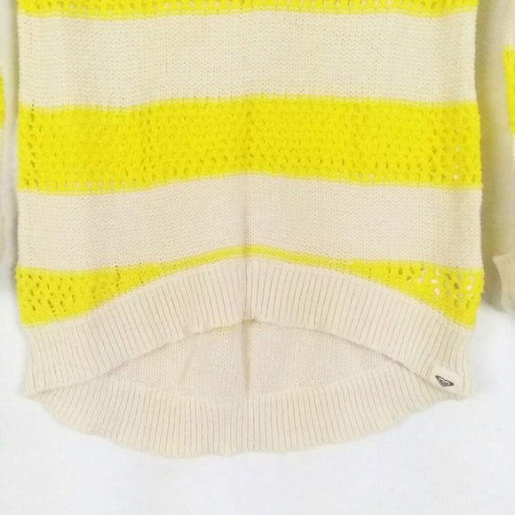 Roxy striped open knit high low sweater - Picture 5 of 7